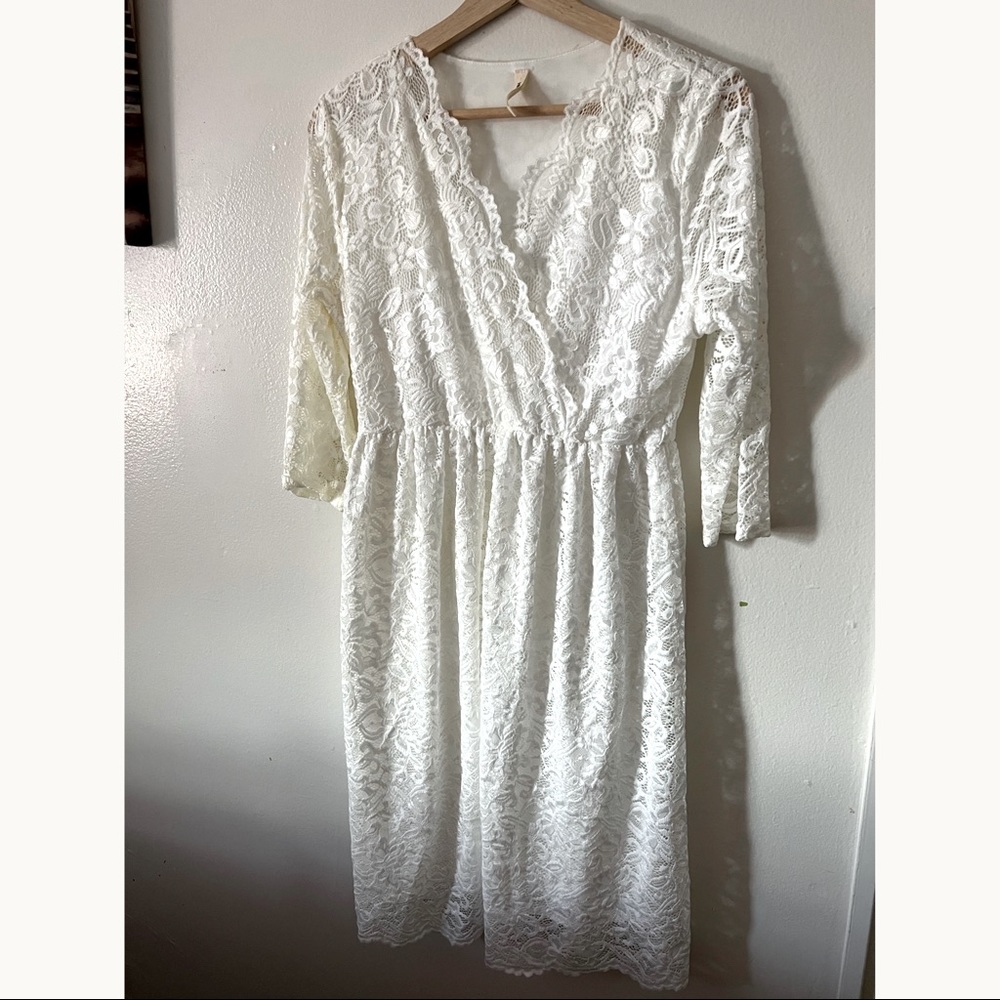 White lace dress